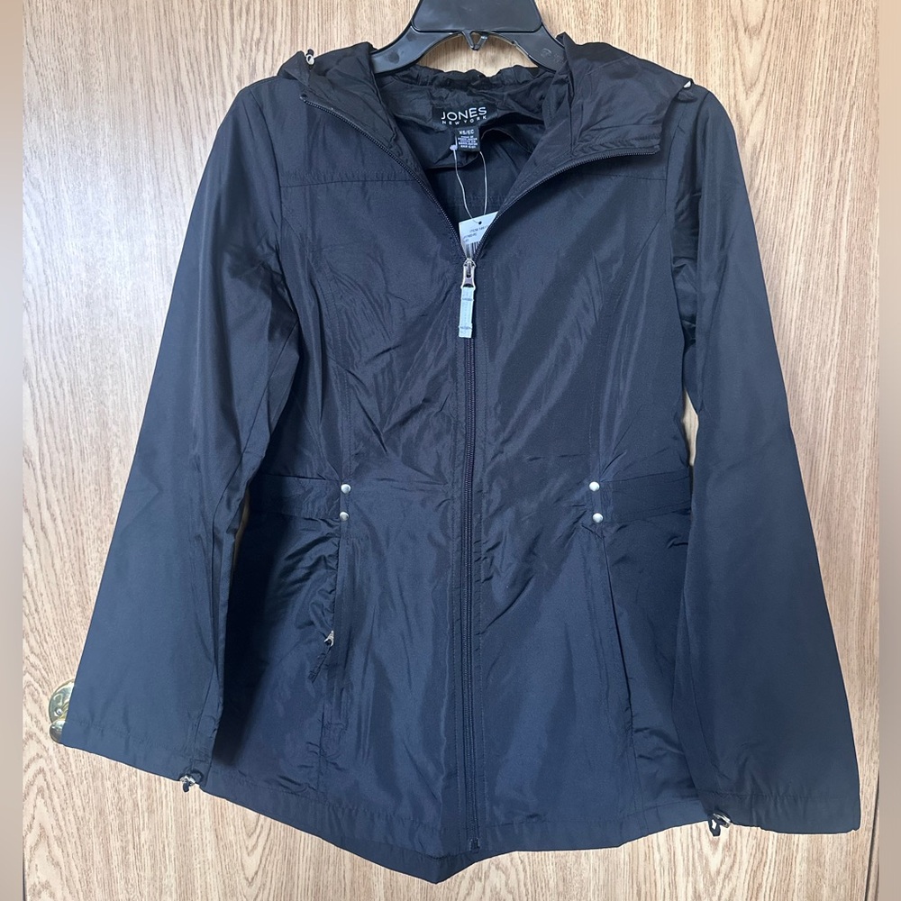 New Jones NY Black Parka Pocket Lightweight Jacket Women’s XS